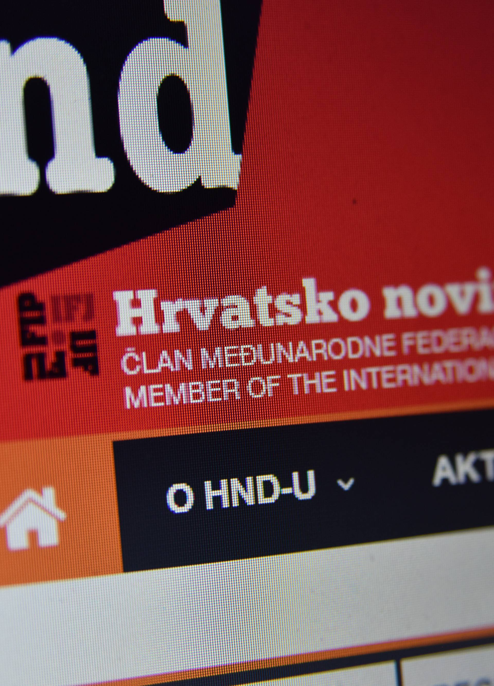 Internetska stranica Hrvatskog novinarskog druÅ¡tva