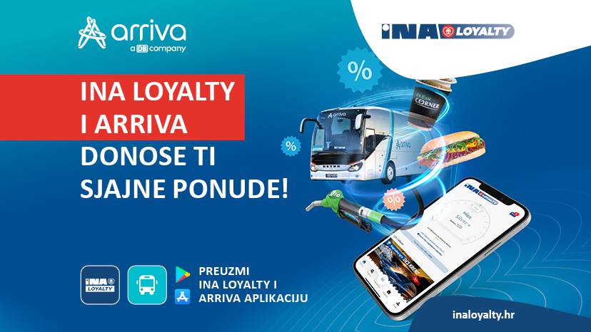 INA Loyalty i Arriva Hrvatska za savršeno bezbrižno putovanje