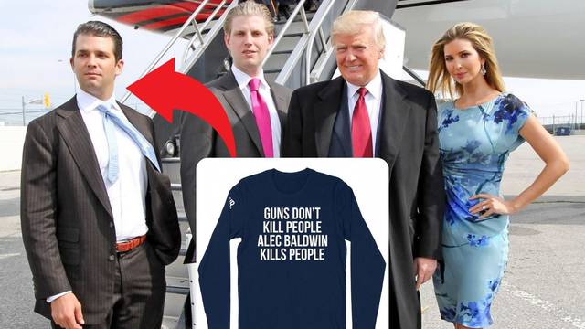 'Kakav ološ'! Donald Trump jr. prodaje majice 'Oružje ne ubija ljude, Alec Baldwin ubija ljude'