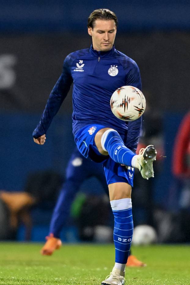 Zagreb: Zagrijavanje igrača uoči početka utakmice GNK Dinamo - Celta Vigo