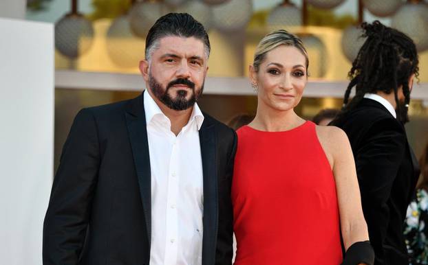 Celebrities pictured on the Red Carpet for the Film "Freaks Out" at the 78th Venice Film Festival 2021.