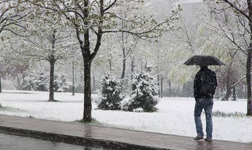 Snijeg prekrio ocvalo cvijeće u Sarajevu, zima još nije gotova