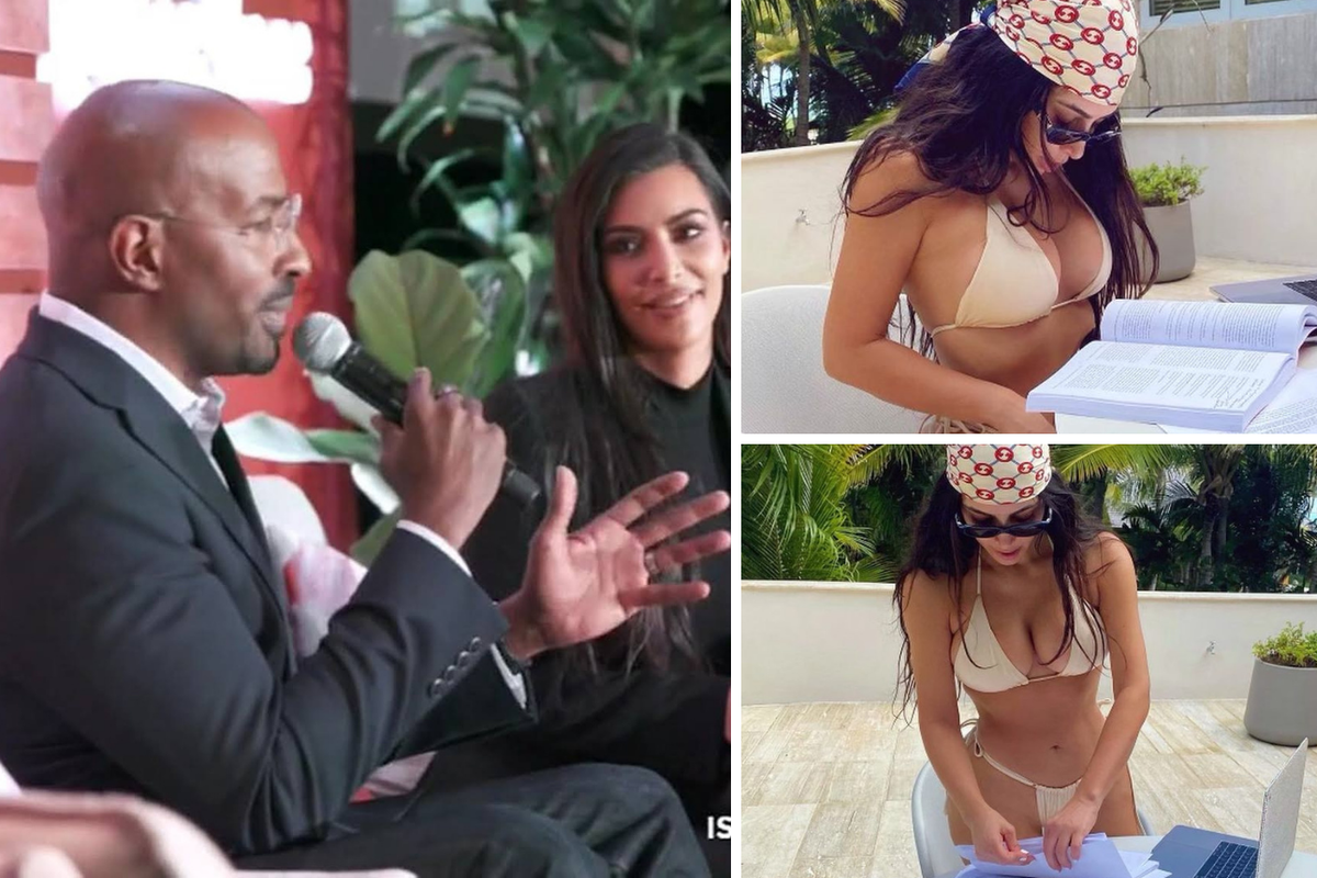 Kim Kardashian u minijaturnom badiću uči za pravosudni ispit, a u tome joj pomaže novi dečko?