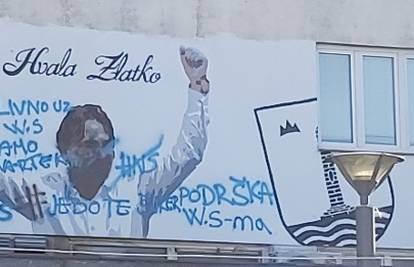 Dalićev mural u Livnu išarali porukama podrške Varteksu