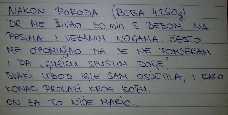 'Meni su na živo rezali tkivo i mišić, taj zvuk neću  zaboraviti'
