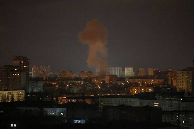 Russian drone strike in Kyiv