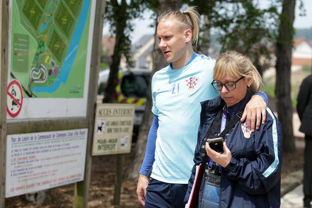 Deauville: Trening hrvatske nogometne reprezentacije na igralištu Parc de Loisirs