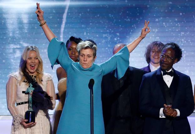 FILE PHOTO: Frances McDormand celebrates at the 24th Screen Actors Guild Awards Show in Los Angeles