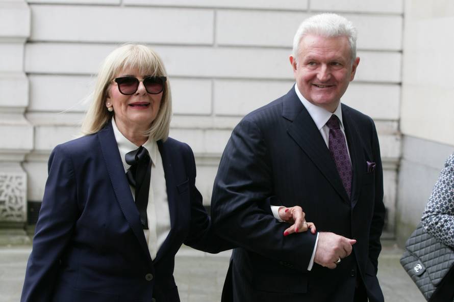 EXCLUSIVE Ivica Todoric and his wife Vesna Todoric are seen arriving at Westminster Magistrates Court in London today. A judge ruled today that the Agrokor founder is to be extradited back to Croatia.