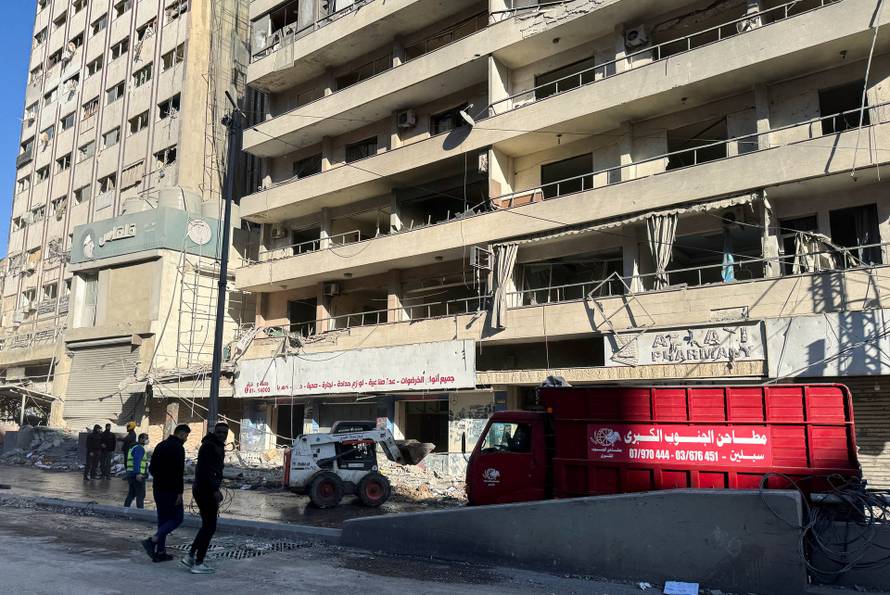 Aftermath of strikes on Beirut's southern suburbs