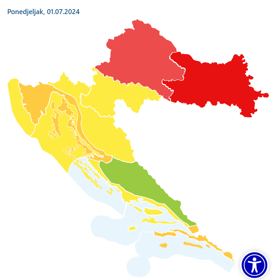 DHMZ upravo objavio: Za dvije regije upaljen je crveni alarm!