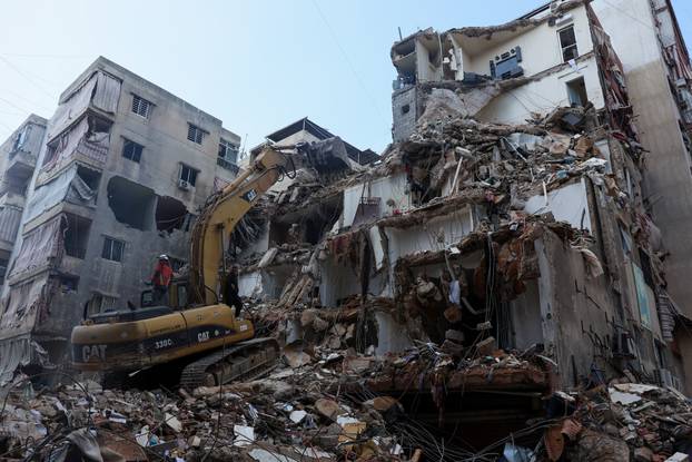 Aftermath of an Israeli strike carried out on Wednesday, in the southern suburbs of Beirut
