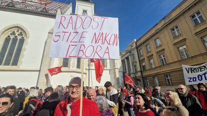 FOTO Plenki, vrime je... Radost stiže nakon izbora: Pogledajte poruke ljevice s Markova trga