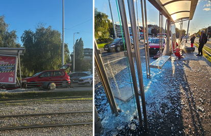 FOTO Krš i lom u Zagrebu: 'Pokosio' tramvajsku stanicu, srećom nitko nije ozlijeđen