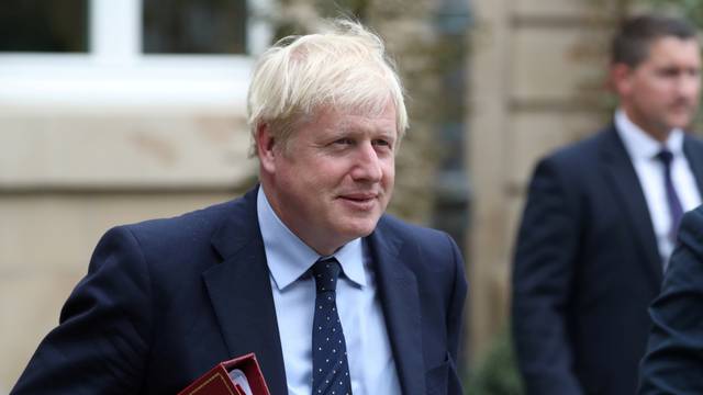 FILE PHOTO: British Prime Minister Boris Johnson leaves after his meeting with Luxembourg's prime minister