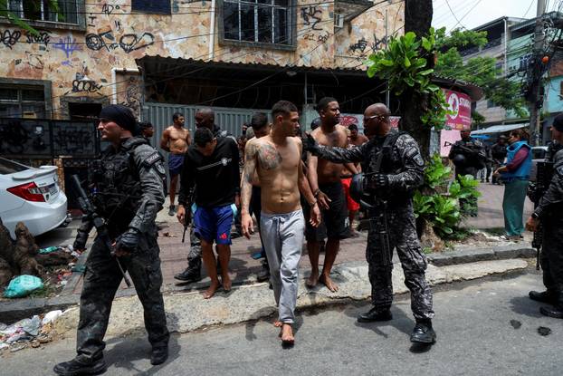 Police operation against drug trafficking at the favela do Penha in Rio de Janeiro
