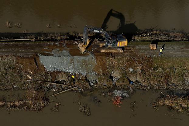 Rainstorms cause flooding in the western Canadian province of British Columbia