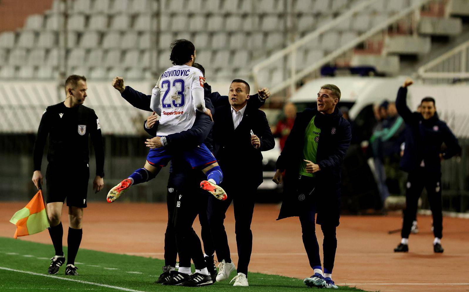 Split: Utakmica HNK Hajduk - NK Varaždin u četvrtfinalu Supersport Hrvatskog nogometnog kupa