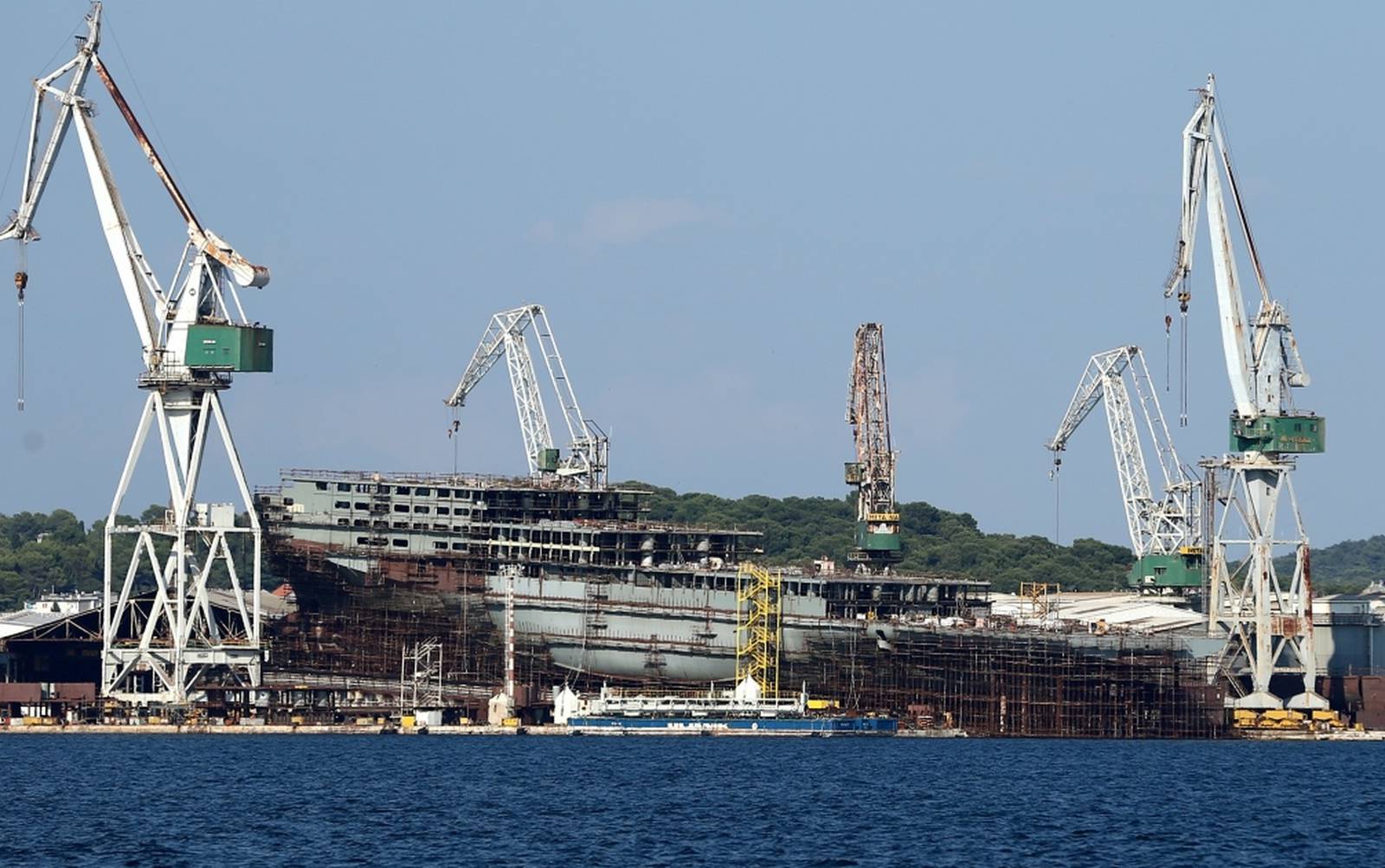 FILE PHOTO: Part of Uljanik shipyard is seen in Pula