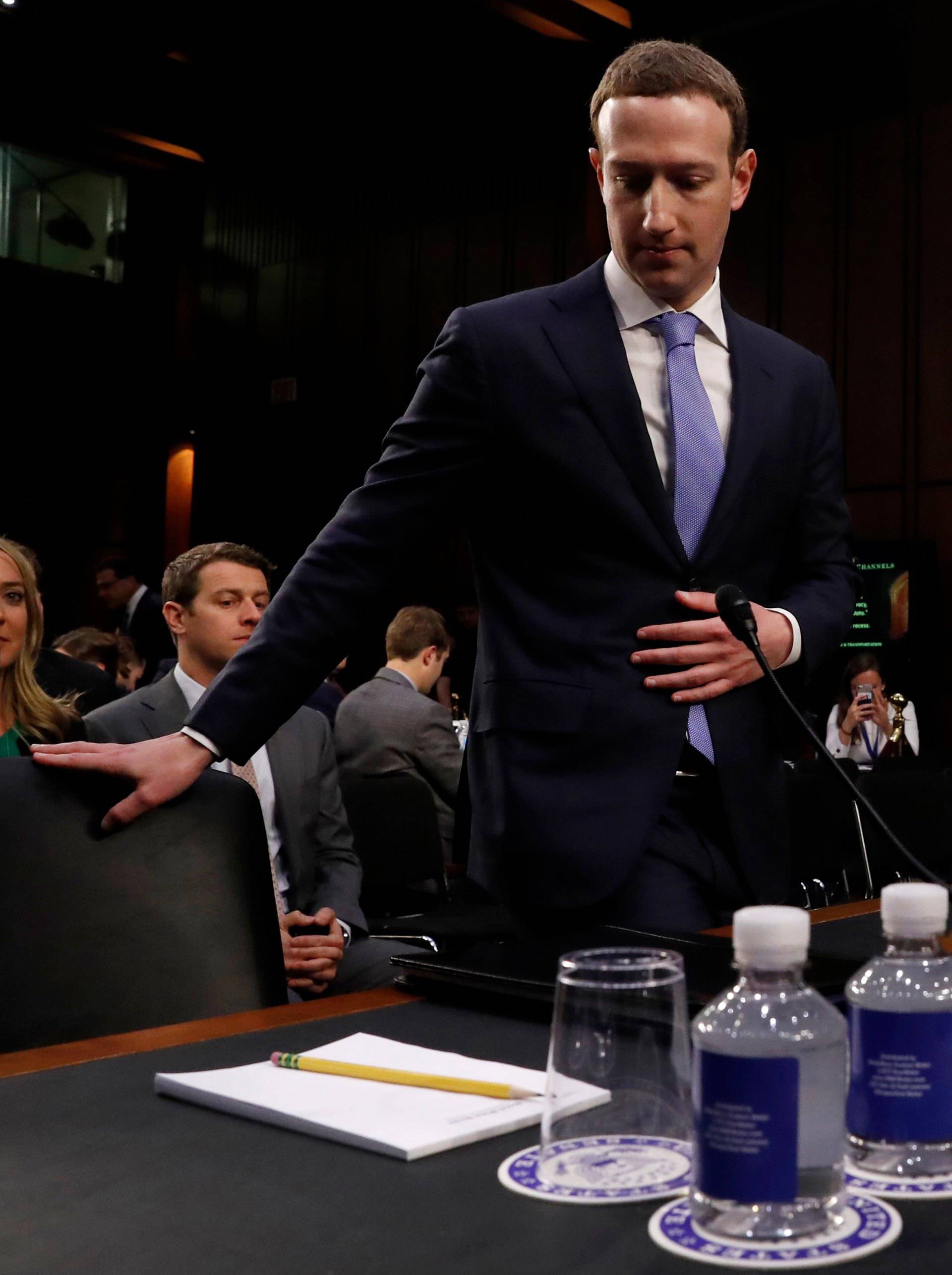 Facebook CEO Zuckerberg continues to testify before a U.S. Senate joint hearing on Capitol Hill in Washington