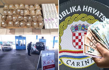 Šverc komerc: Hrvatski carinici u pola godine oduzeli 1,3 mil. €, 6 mil. cigareta i 15 tona duhana