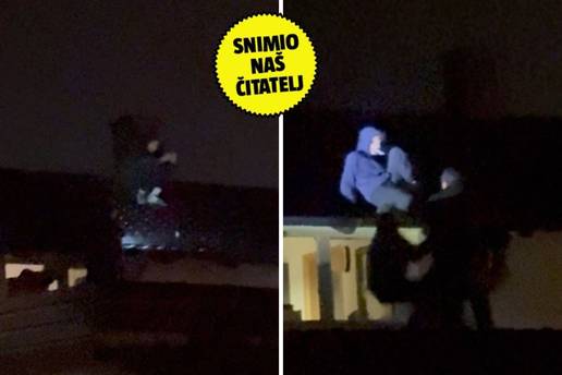 DRAMA KOD DUGOG SELA Mislili da im provaljuje u kuću pa se popeo na krov! Evo snimke