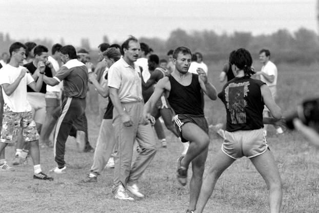 Zagreb: Vjekoslav Šafranić, osnivač prve zaštitarske tvrtke u Hrvatskoj, rujan 1990.