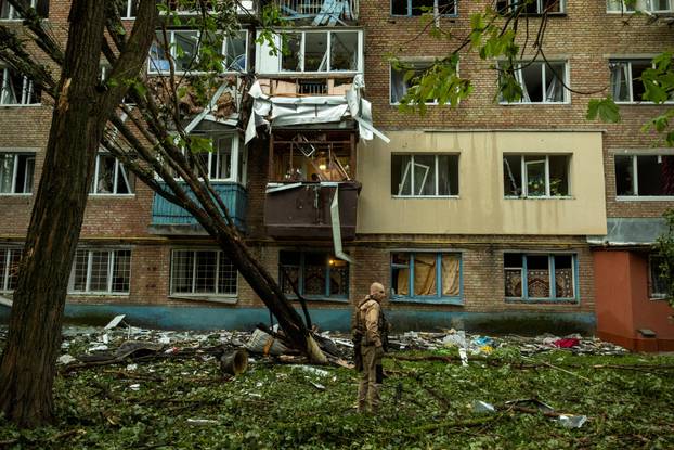 Aftermath of a Russian attack in Kyiv