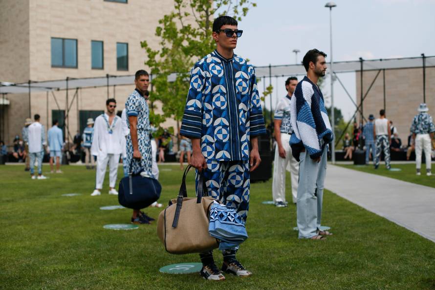 Dolce & Gabbana presents its Spring/Summer 2021 men's collection at a live-streamed show in Rozzano, south of Milan