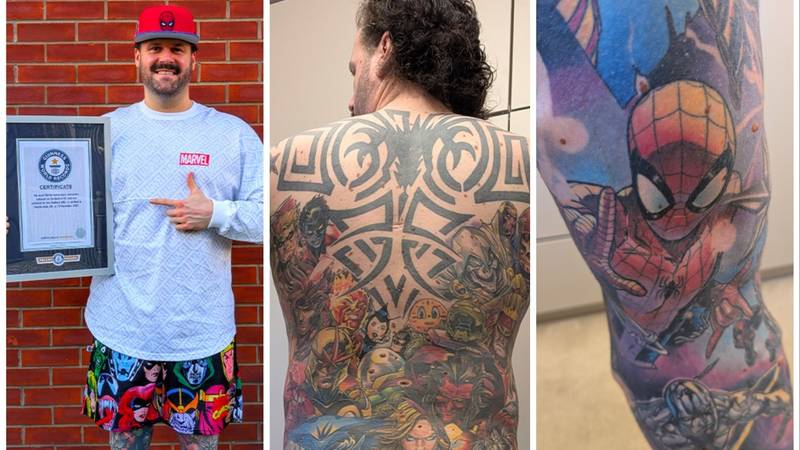 OPSESIVNI FAN srušio rekord. Ima čak 63 tetovaže Marvela: Mama mi brani da idu na glavu