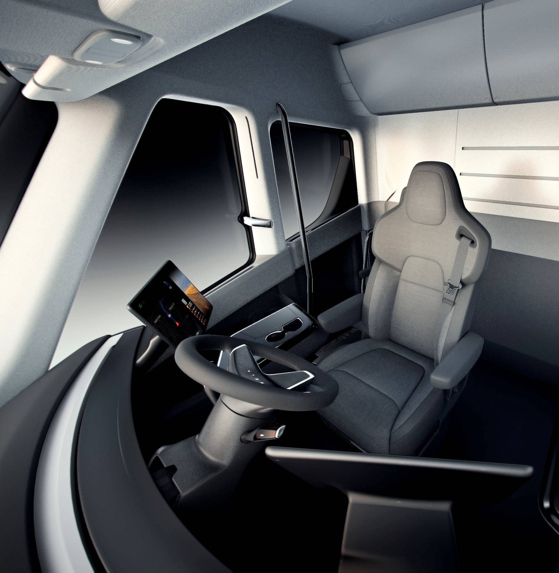 Undated handout image of the interior of the Tesla Semi