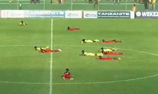 VIDEO Šou program u Tanzaniji: Roj osa prekinuo je utakmicu, igrači popadali po travnjaku