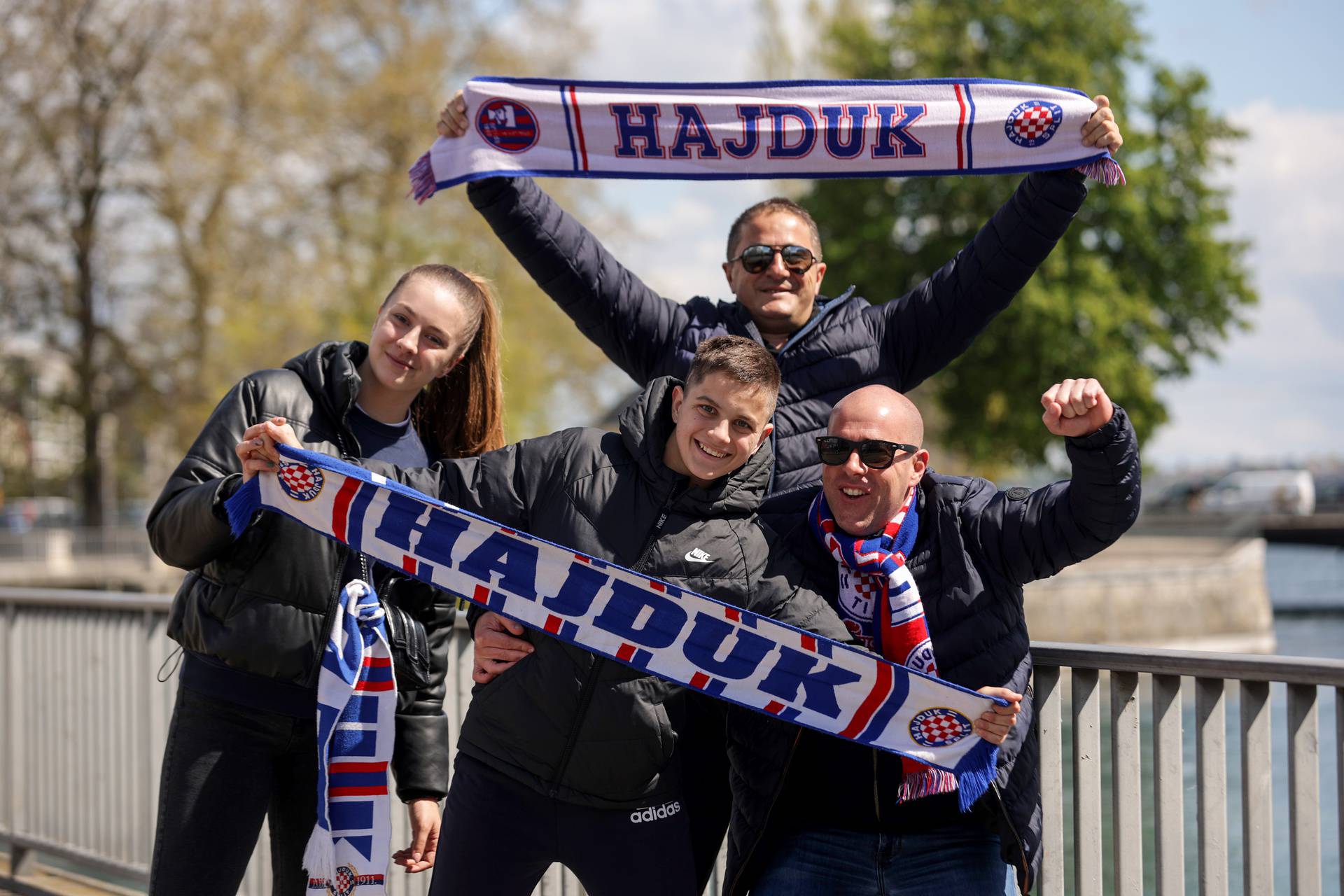 Navijači Hajduka u Ženevi uoči početka finala Lige prvaka mladih