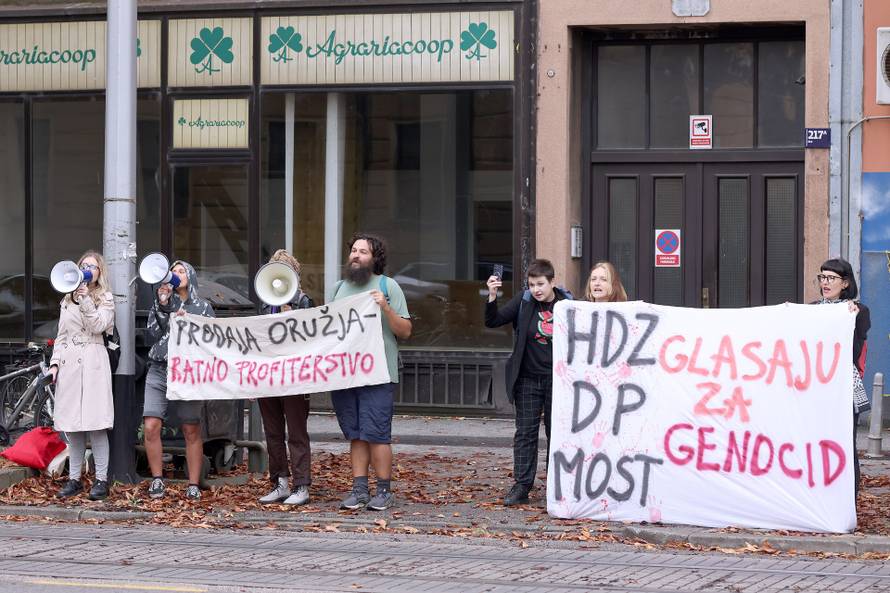 Zagreb: Propalestinski prosvjed ispred Sabora