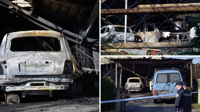 FOTO Veliki požar u Remetama: Evo što je ostalo od tri auta