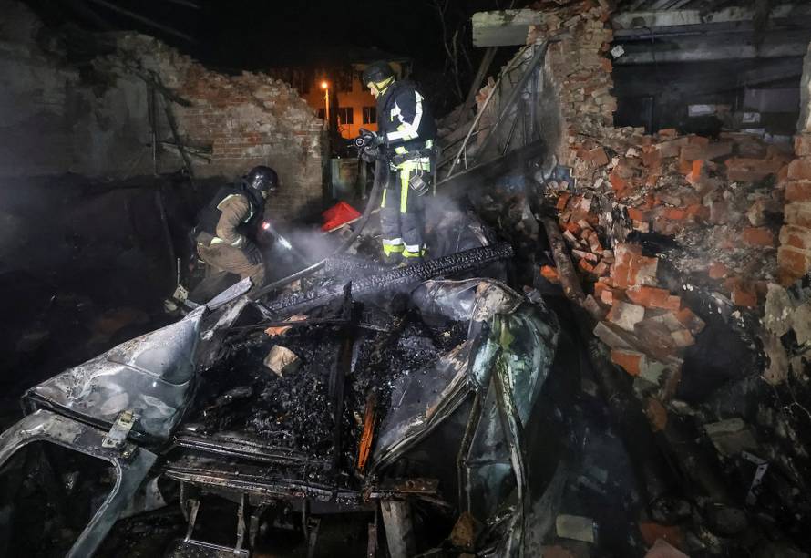 Aftermath of a Russian air attack in Kharkiv