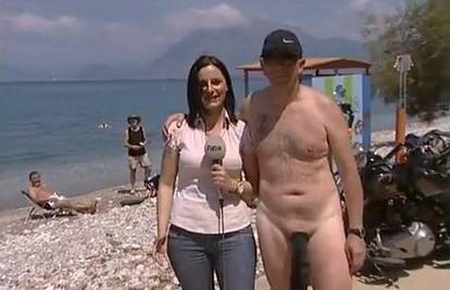 Tijekom javljanja uživo gol zagrlio grčku reporterku