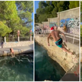 VIDEO Božićni kupanjac u moru: 'Iskoristili smo predivan dan u Splitu, stigla je ekipa skakača!'