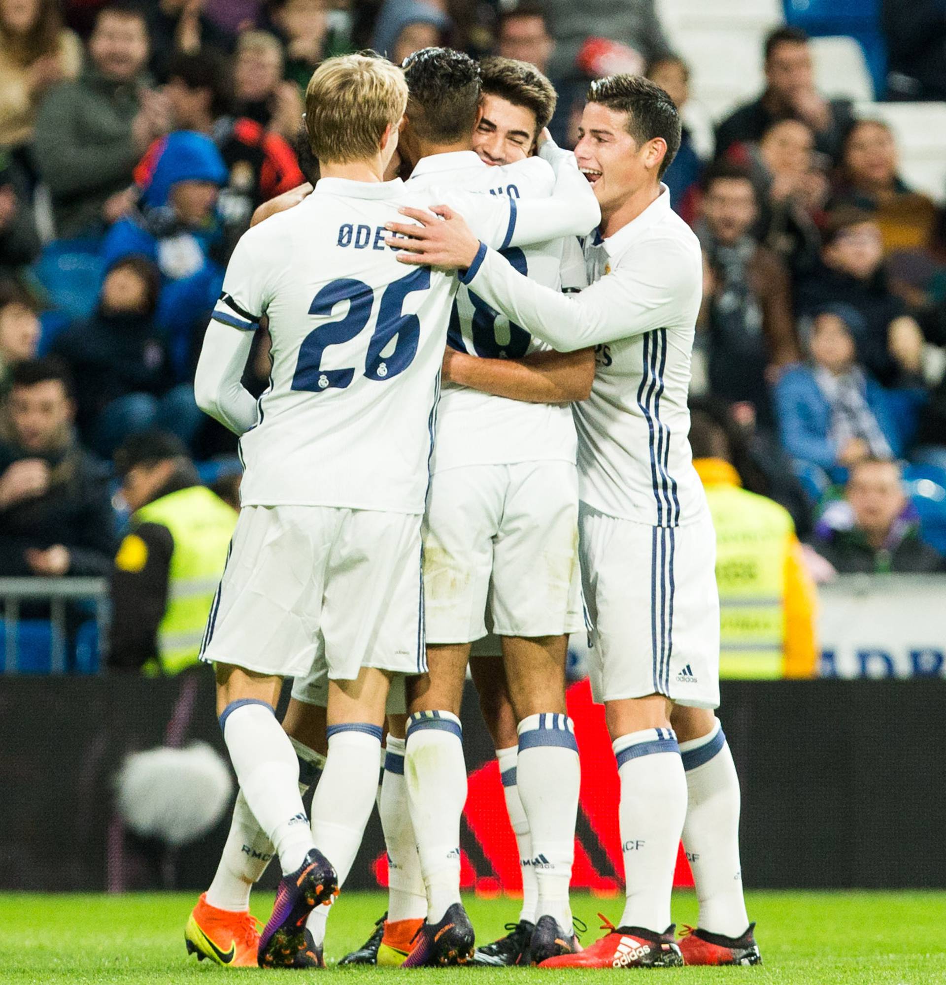 Match  of "Copa del Rey" between Real Madrid and Cultural Leonesa at Santiago Bernabeu Stadium