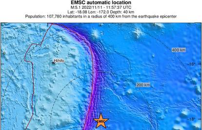 Potres magnitude 7,3 kod Tonge