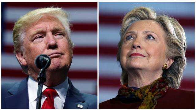 U.S. presidential candidates Donald Trump and Hillary Clinton attend campaign events in a combination of file photos