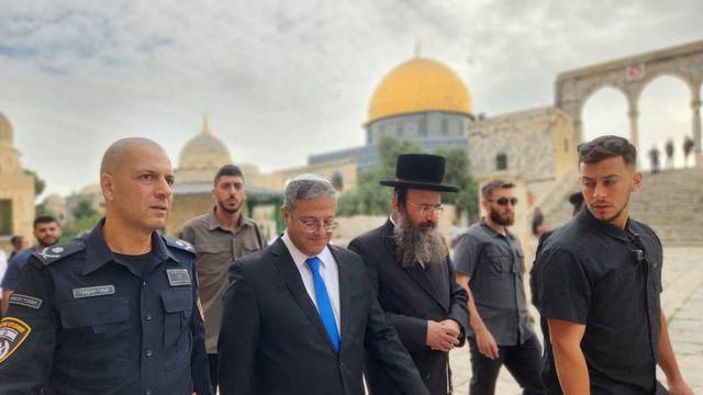 Israeli National Security Minister Ben-Gvir says Israel 'in charge' during visit to Al-Aqsa compound also known to Jews as the Temple Mount in Jerusalem's Old City