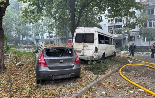 Aftermath of a Russian missile attack in Dnipro