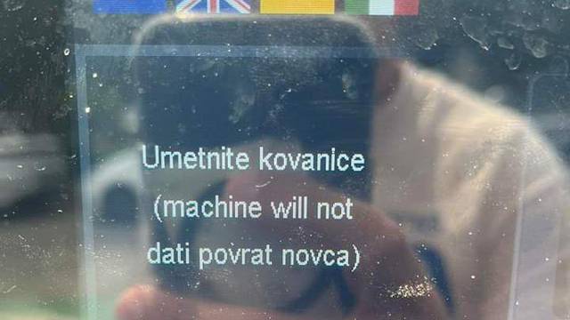 Bizarna dvojezičnost u Rovinju: Machine will not dati povrat...