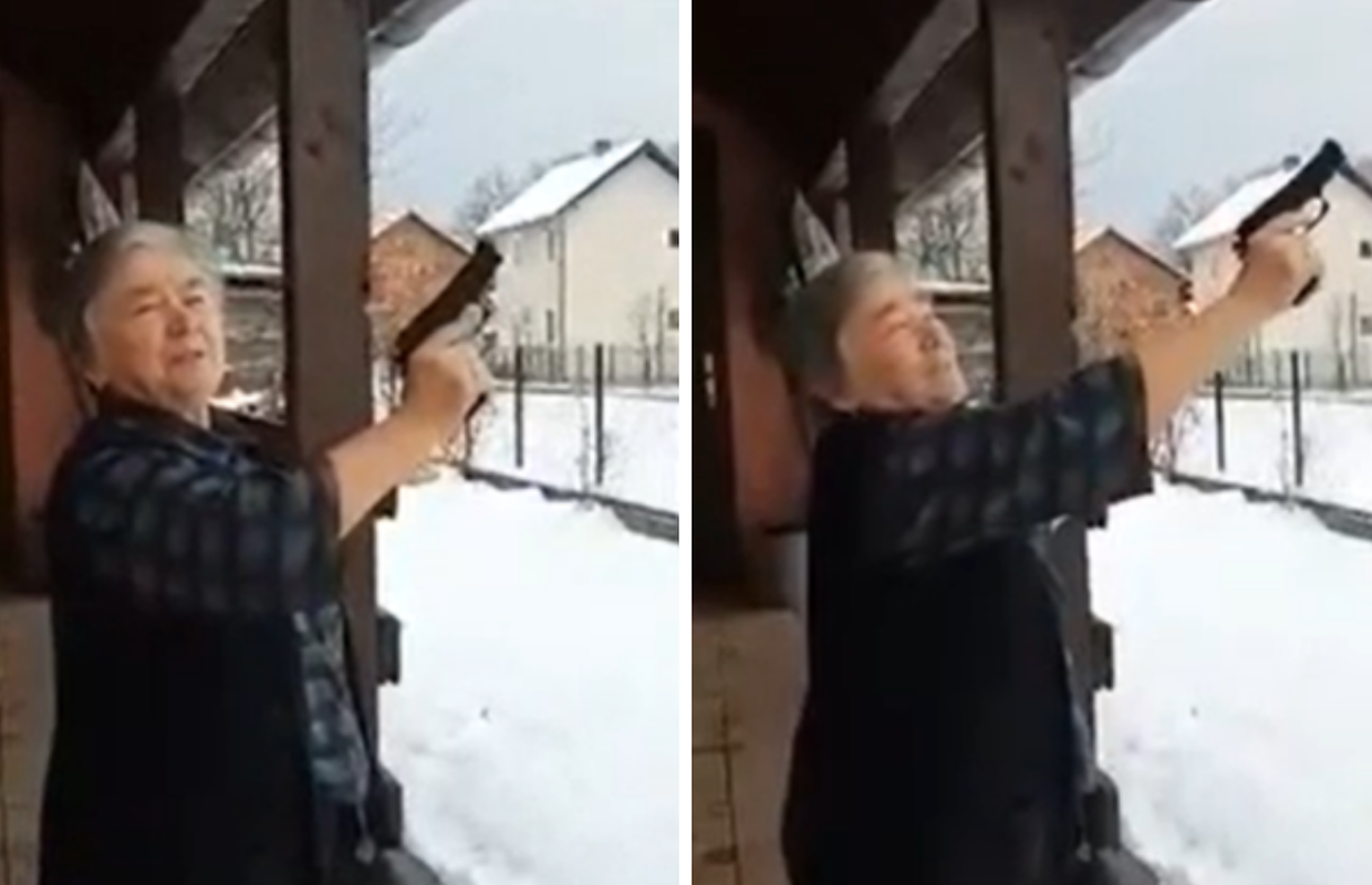 Baka iz BiH Srbima čestitala Božić pa zapucala iz pištolja
