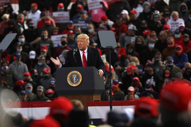 U.S. President Donald Trump holds a campaign rally in Londonderry