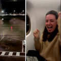VIDEO Oluja Isha izazvala kaos u zračnim lukama: Avion jedva sletio, vjetar nosi kofere po pisti