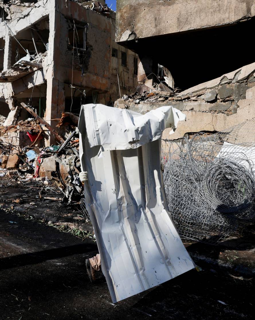 Aftemath of Iranian missile strike, after Israel and the U.S. launched strikes on Iran