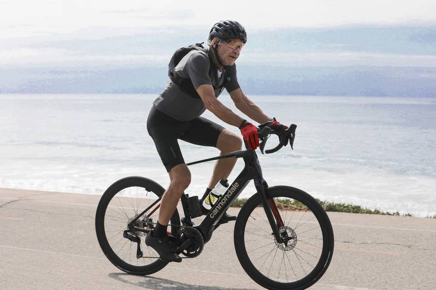 *EXCLUSIVE* Harrison Ford, 83, rides his bike 15 miles from Brentwood to Malibu!