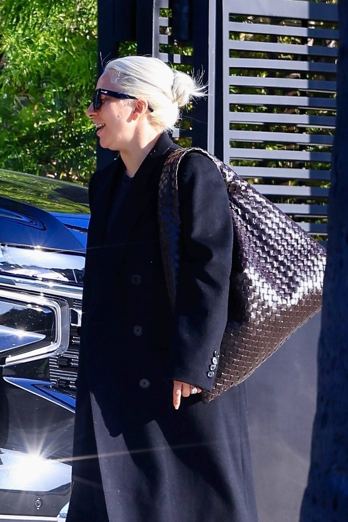 *EXCLUSIVE* Lady Gaga rocks all black while visiting a friend in WeHo!